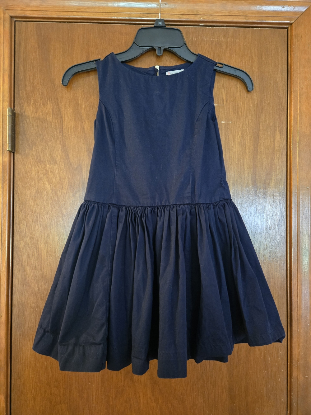 Crewcuts by J Crew Girls Size 7 Navy Blue Fit & Flare Dress GUC